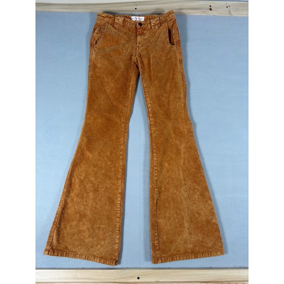 We The Free Pants - We The Free People Corduroy Flare Pants Brown Boho Bell Bottoms 25 OB1041909